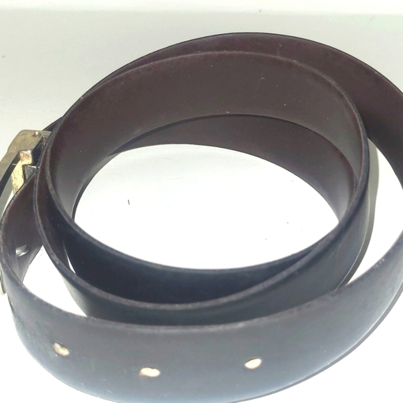 Belt Reversible Black Brown Genuine Leather removable buckle sz 40 - Picture 2 of 5
